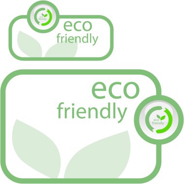 Set of eco friendly, natural and organic elements clipart