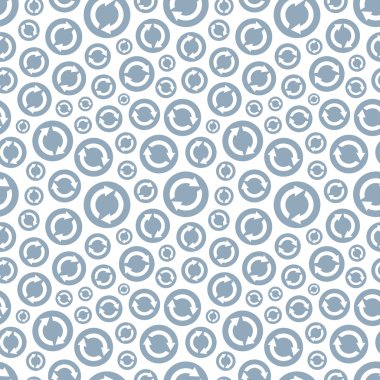 Seamless recycle background. Vector pattern. clipart