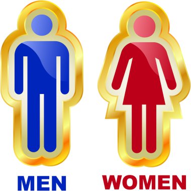 Men and women icons. Graphic elements set. clipart