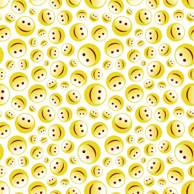 Seamless pattern with smile face. Vector illustration. clipart