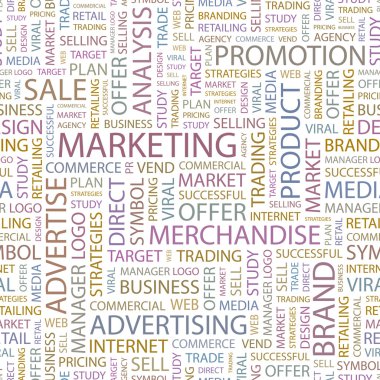 MARKETING. Seamless vector background clipart