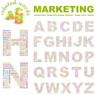 MARKETING. Seamless vector background clipart