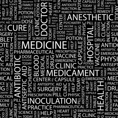 MEDICINE. Seamless vector background clipart