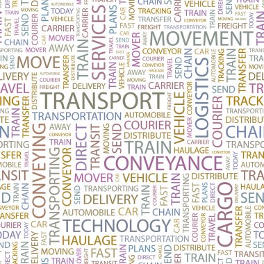 TRANSPORT. Seamless vector background clipart