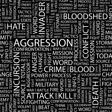 AGGRESSION. Vector illustration. clipart