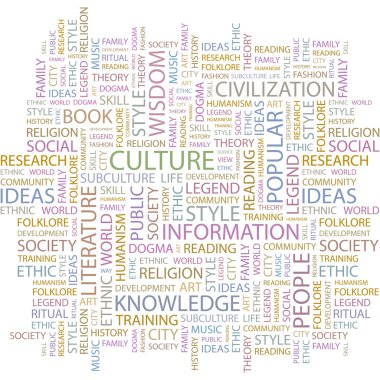CULTURE. Illustration with different association terms. clipart