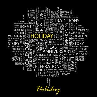 HOLIDAY. Vector letter collection. clipart