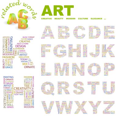 ART. Vector letter collection. clipart