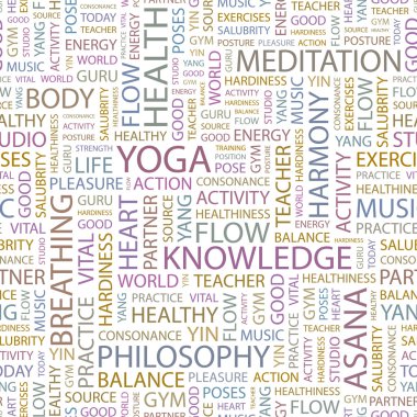 YOGA. Seamless vector background. clipart