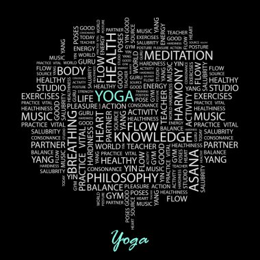 YOGA. Seamless vector background. clipart