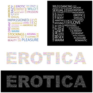 EROTICA. Vector letter collection. clipart