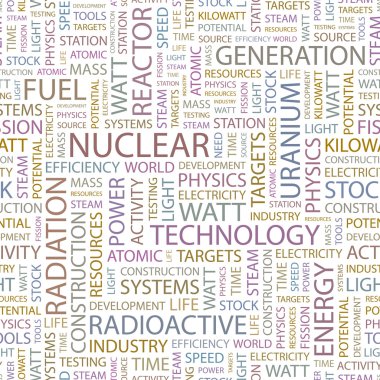 NUCLEAR. Seamless vector background. clipart