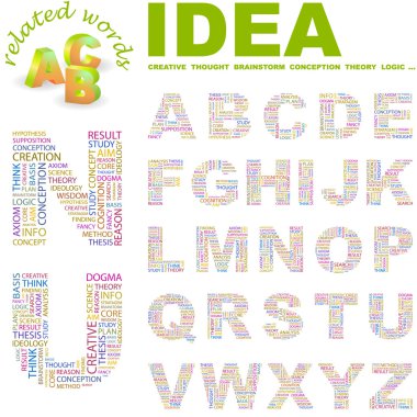 IDEA. Vector letter collection. clipart