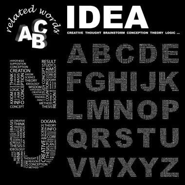 IDEA. Vector letter collection. clipart