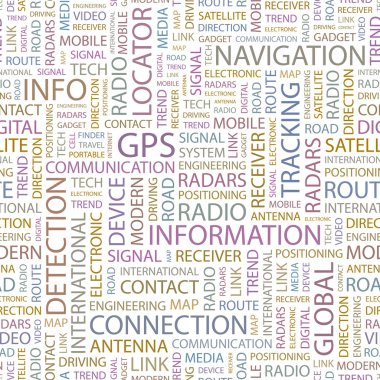 GPS. Seamless vector background clipart
