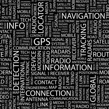 GPS. Seamless vector pattern. clipart