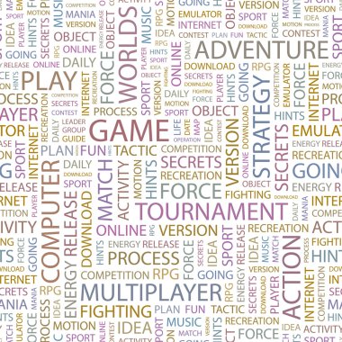 GAME. Seamless vector pattern. clipart