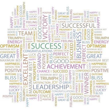 SUCCESS. Word collage. clipart