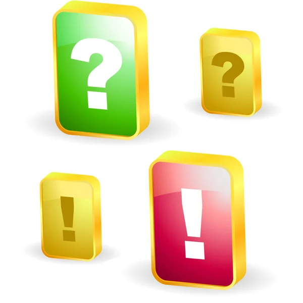 Exclamation and question vector elements. — Stock Vector