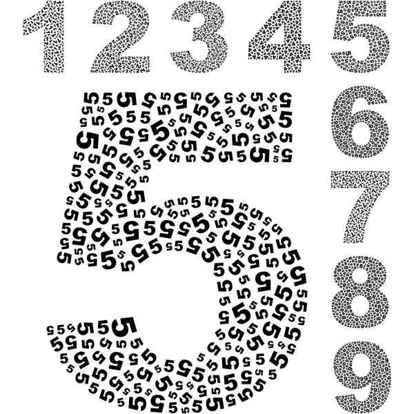 Знаки числа . — стоковый вектор