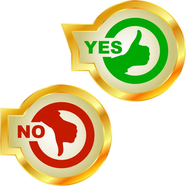 Approved and rejected button set. — Stock Vector
