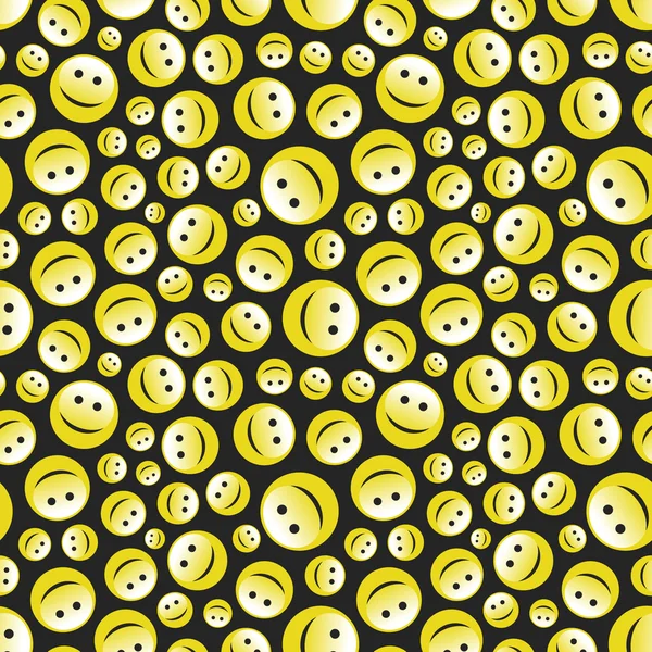 Seamless pattern with smile face. Vector illustration. — Stock Vector