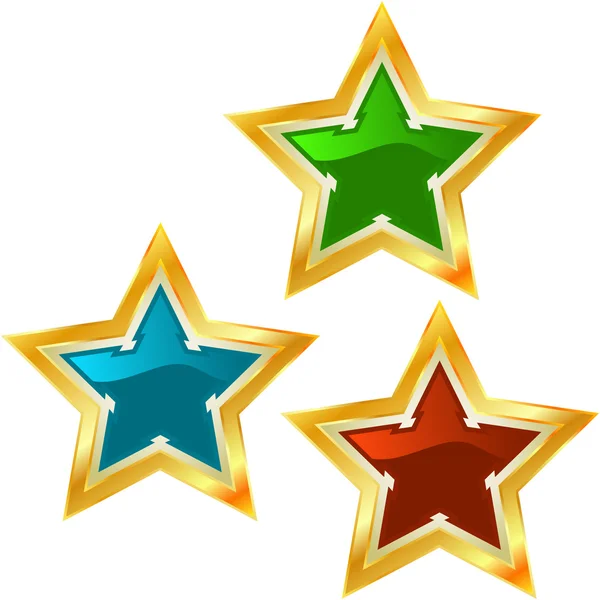Web buttons for design. Stars — Stock Vector