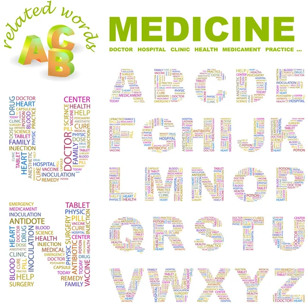 stock vector MEDICINE. Vector letter collection