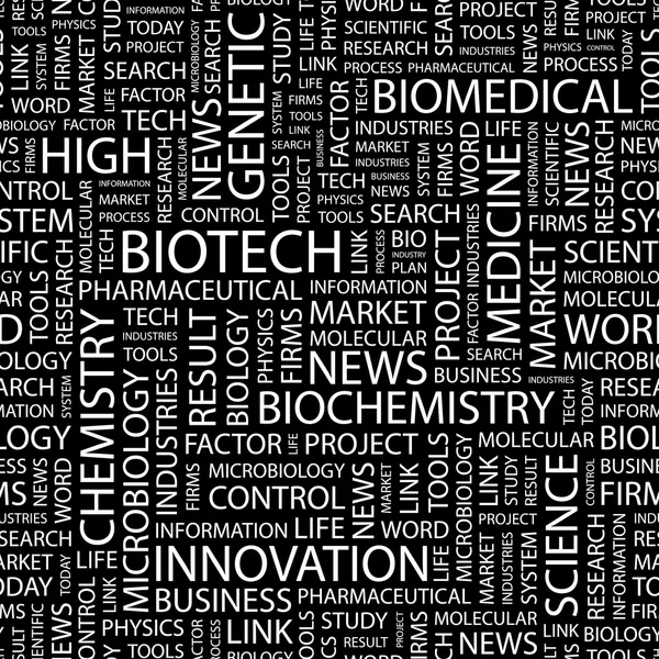 Biotechnologie. Wortcollage-Vektor — Stockvektor