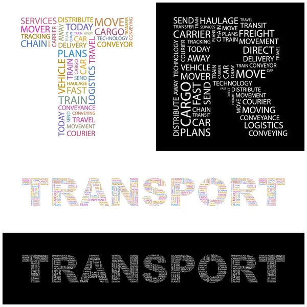 TRANSPORT. vector letter collection — Stock Vector