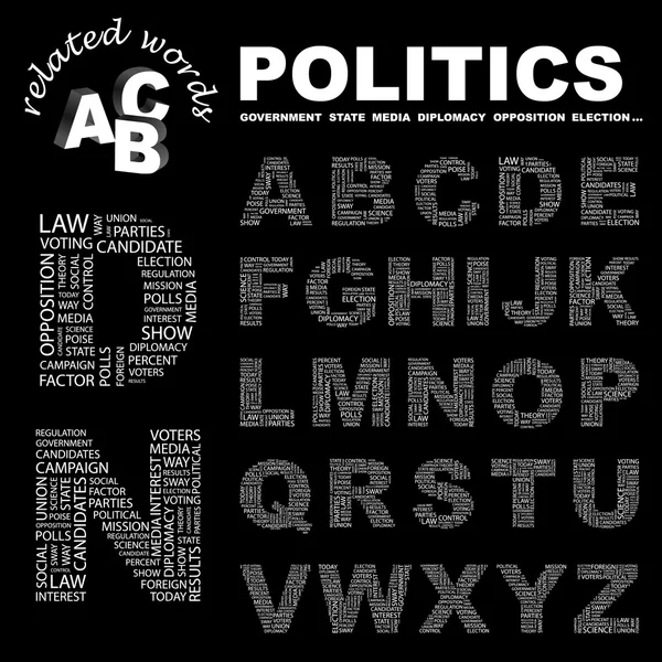 POLITICS. Vector letter collection — Stock Vector