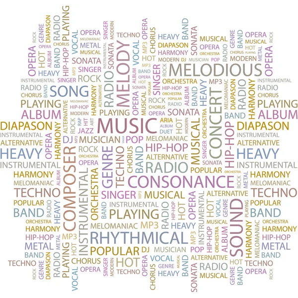De la musique. Collecte de lettres vectorielles — Image vectorielle