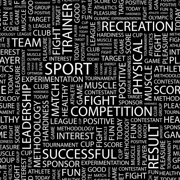 Le sport. Collecte de lettres vectorielles. Illustration Wordcloud . — Image vectorielle