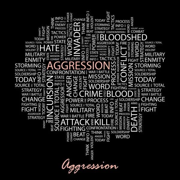 Aggression. vektor illustration. — Stock vektor