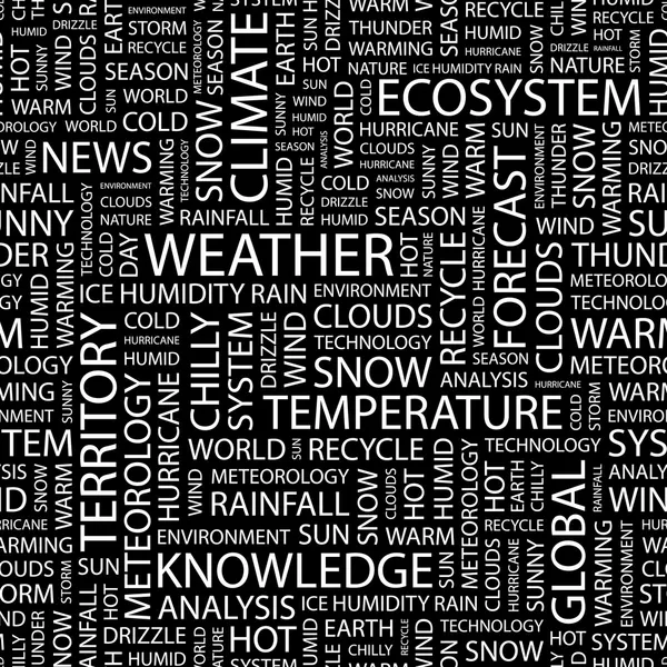 Vädret. ordet collage. vektor illustration. — Stock vektor