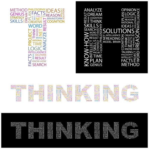 THINKING. Vector letter collection. — Stock Vector