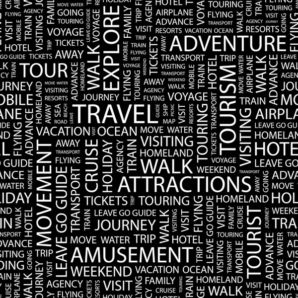 TRAVEL. Word collage. Vector illustration. — Stock Vector