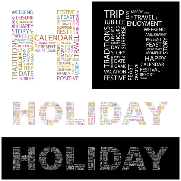 HOLIDAY. Vector letter collection. — Stock Vector