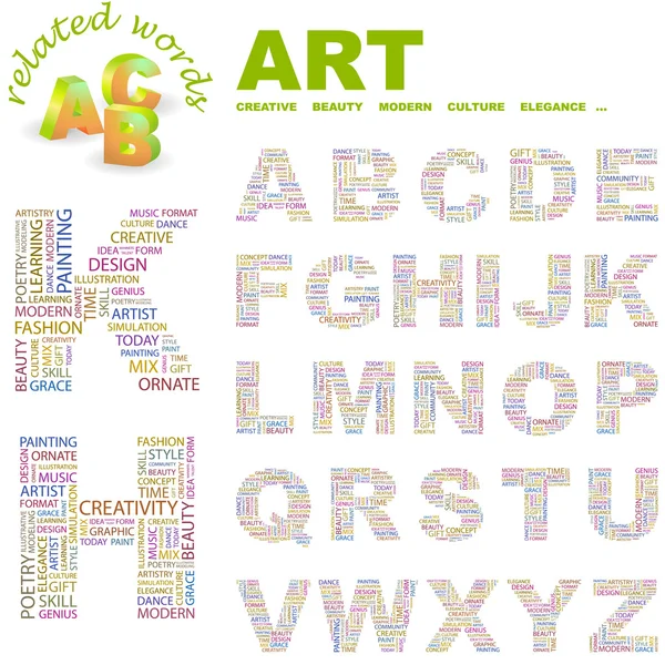 ART. Vector letter collection. — Stock Vector