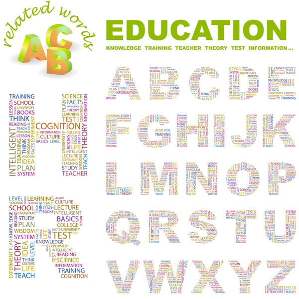 EDUCATION. Vector letter collection. — Stock Vector