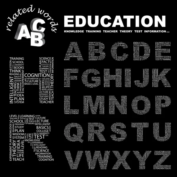 EDUCATION. Vector letter collection. — Stock Vector