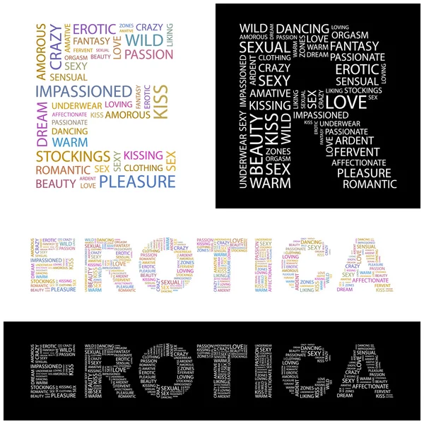 Erotika. Vektorové kolekce písmeno. — Stockový vektor