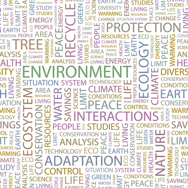 ENVIRONMENT. Vector letter collection. Wordcloud illustration. — Stock Vector