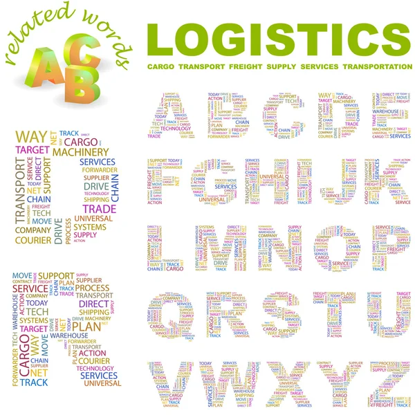 LOGISTICS. Vector letter collection. — Stock Vector