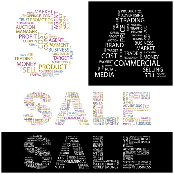 SALE. Word collection. Vector collage — Stock Vector