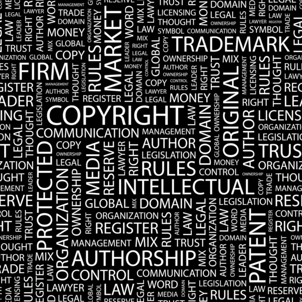 Copyright. illustration med olika association villkor. — Stock vektor