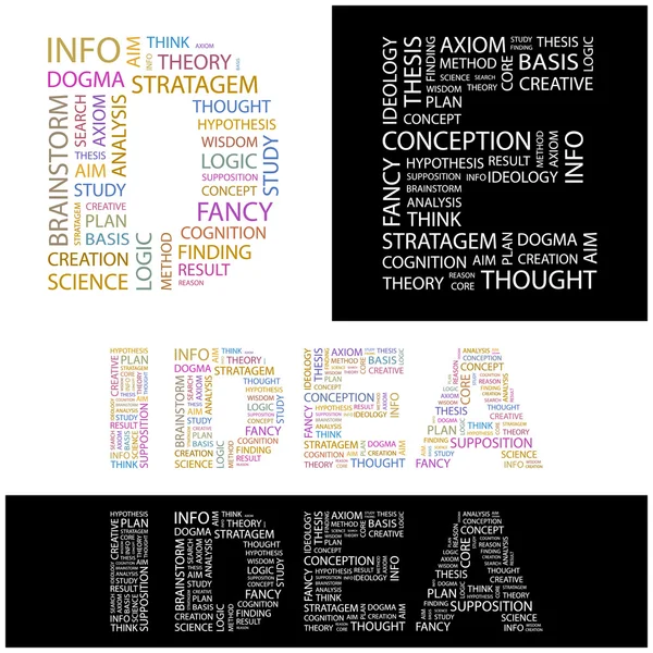 IDEA. collage palabra . — Archivo Imágenes Vectoriales