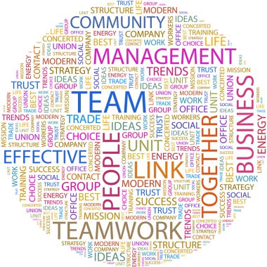 TEAM. Word collage clipart