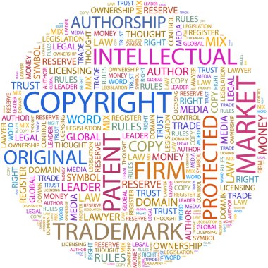 COPYRIGHT. Word collage clipart