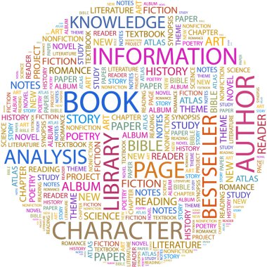 BOOK. Word collage clipart